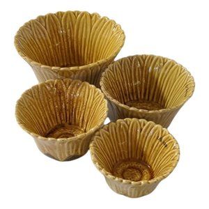 Pima Designs Sunflower Nesting Measuring Cups Ceramic Bowl Kitchen Gift Décor